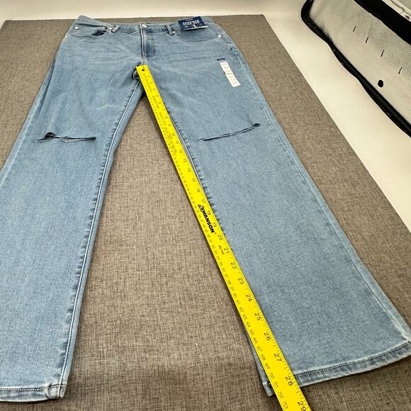 NEW! Mens Arizona Jean Advance Flex 360 Straight Jeans $50 Split Cut Knees 36X29 - Picture 6 of 13